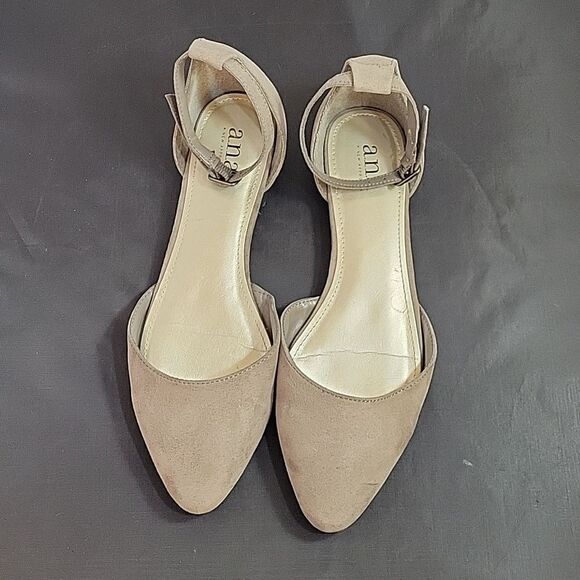 A.N.A A NEW APPROACH POINTED TOE ADJUSTABLE BUCKLE STRAP FLAT SHOE - Picture 4 of 13